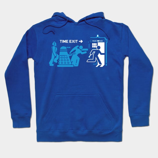 Time Exit - blue Hoodie by HtCRU